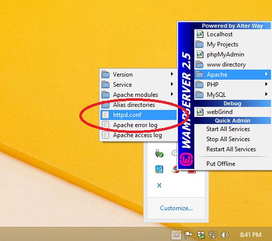 Config File for Apache 